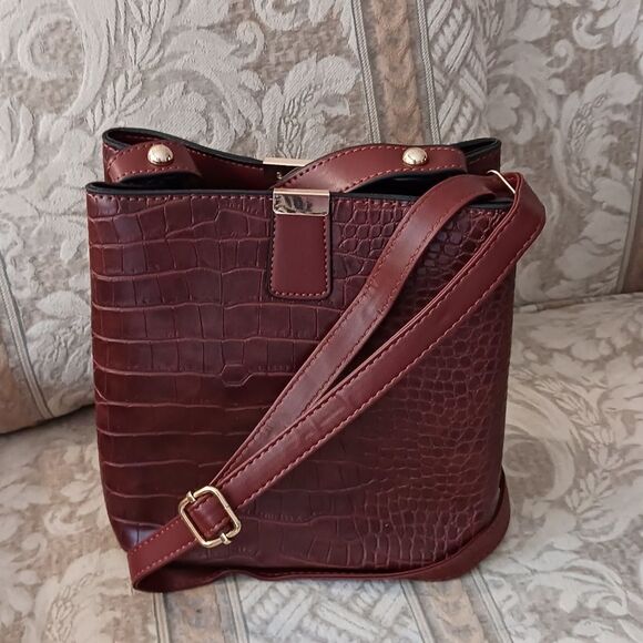 Brown Leather Crossbody Bag, Handbag, Purse, Shoulder Bag, Tote - Picture 4 of 11